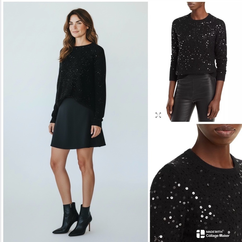 C by Bloomingdale’s cashmere sequin sweater
